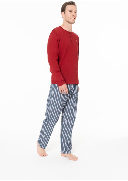 Erkek Bordo Pijama Takım modelleri