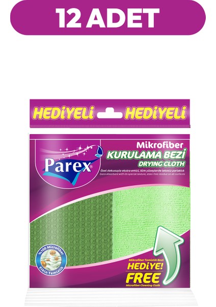 Mikrofiber Kurulama Bezi (Mikrofiber Temizlik Bezi Hediye) Onikili Paket fiyatları