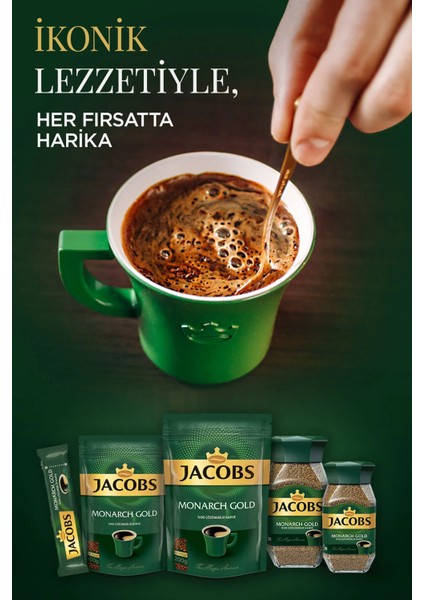 Monarch Gold Cam Kavanoz Granül Kahve 100 gr x 12 Adet fırsatları