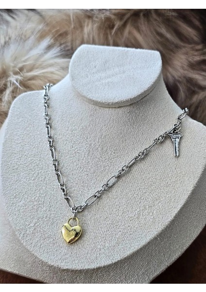 - Muse Necklaces - 3'lü Zincir Saat Trend Kadın Kolye (KOD-371) indirimleri