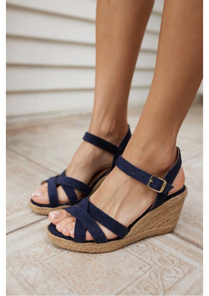 Susana Kadın Bej Bantli Espadril Taban Sandalet