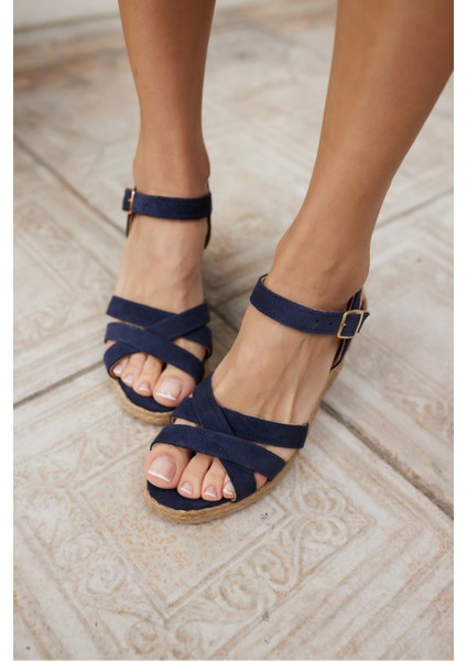 Susana Kadın Bej Bantli Espadril Taban Sandalet