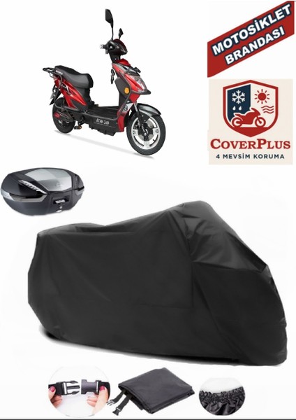 Arora Atak 249 Motor Brandası Siyah Arka Çanta Uyumlu Motorsiket Brandası Motor Örtüsü Çadır Su Geçirmez Motosiklet Kılıfı Motor Brandası
