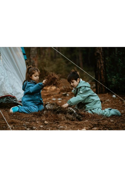 Termal, İçi Polarlı Su Geçirmez Kar Yağmur Çocuk Montu-Tarçın