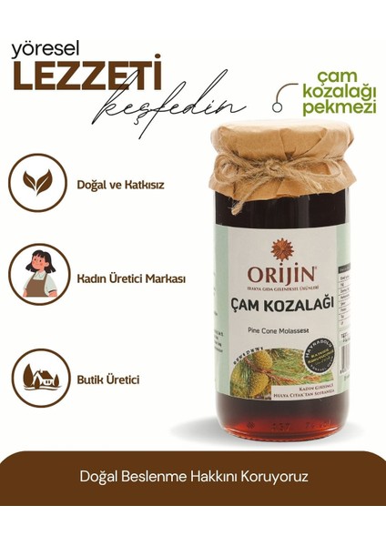 ORİJİN TRAKYA Gıda Geleneksel Ürünleri Çam Kozalağı Pekmezi 300 gr
