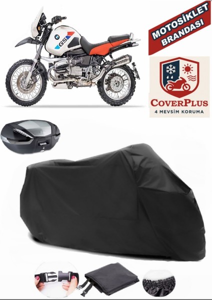 Bmw R 1100 Gs Motor Brandası Siyah Arka Çanta Uyumlu Motorsiket Brandası Motor Örtüsü Çadır Su Geçirmez Motosiklet Kılıfı Motor Brandası