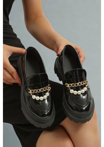 Loafer Günlük Kadın Inci Taş Detaylı Rahat Ayakkabı fırsatları
