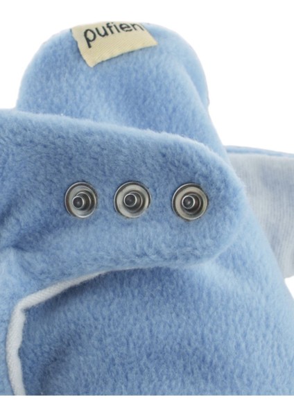 Mavi, Organik Pamuk Astarlı, Bebek Pandufu, Kaydırmaz Tabanlı Ilk Adım Ev Patiği