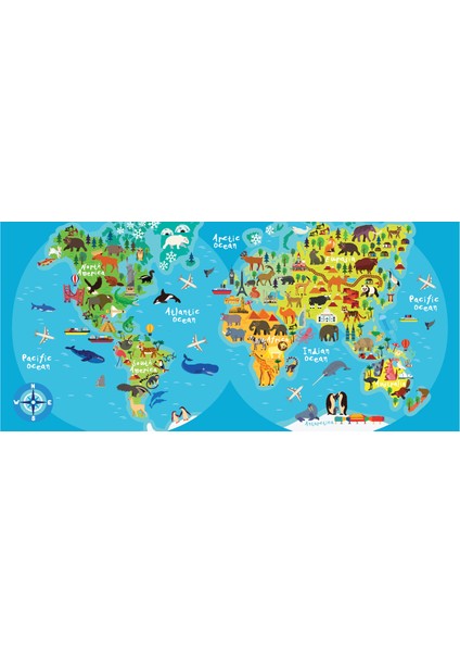 60 Parça Çocuk Puzzle - World Dıscover (Dünyayı Keşfet) fiyatları