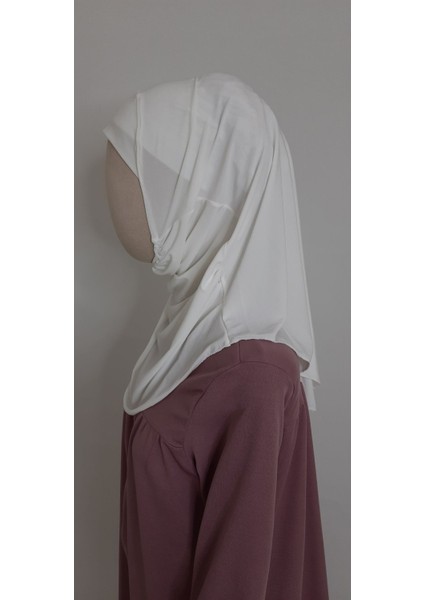 Kız Çocuk Pratik Başörtü ( 4-10 Yas ) Beyaz Renk fiyatları