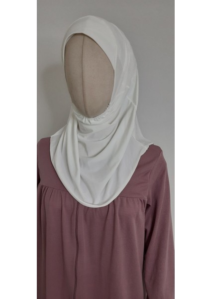 Kız Çocuk Pratik Başörtü ( 4-10 Yas ) Beyaz Renk fırsatları