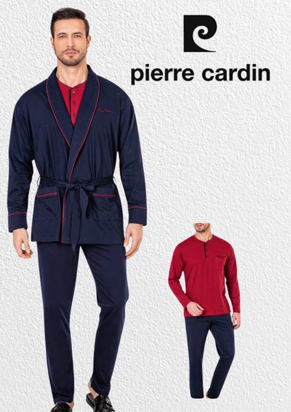 Erkek Giyim Kutulu 3 Parça Robdöşambır & Uzun Kollu Pijama Takımı Takım L1.PC.5605.01