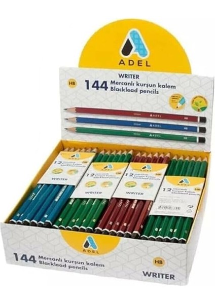 12’li Köşeli Mercanlı Kurşun Kalem, Hb Derece, Kolay Açılır, Dayanıklı Gövde, Uç Kırılmasına Dirençli, Yazım ve Çizim Için, Asorti Renkler modelleri