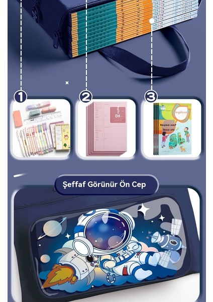 Karikatür Büyük Kapasiteli Öğrenci El Kitap Çantası (Yurt Dışından) fırsatları