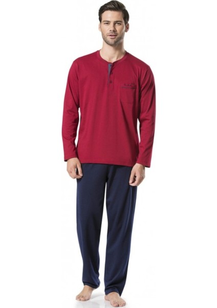 Erkek Ev Giyim %100 Pamuklu Pijama Takımı L1.PC.004.12.16