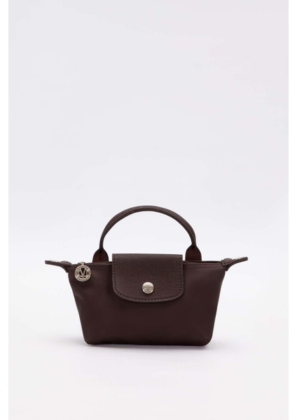 Camel Mini Boy Deri Kapak Detaylı El Çantası