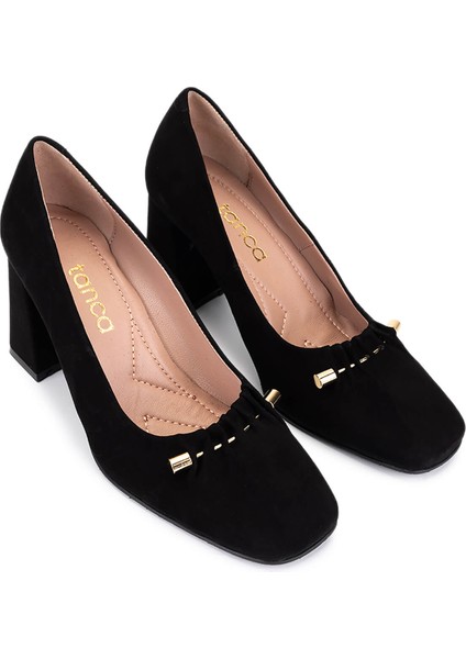 Kadın Hakiki Deri Siyah Süet Topuklu Ayakkabı 1129 101 Bn Ayk SK25-26 Sıyah Suet fiyatları