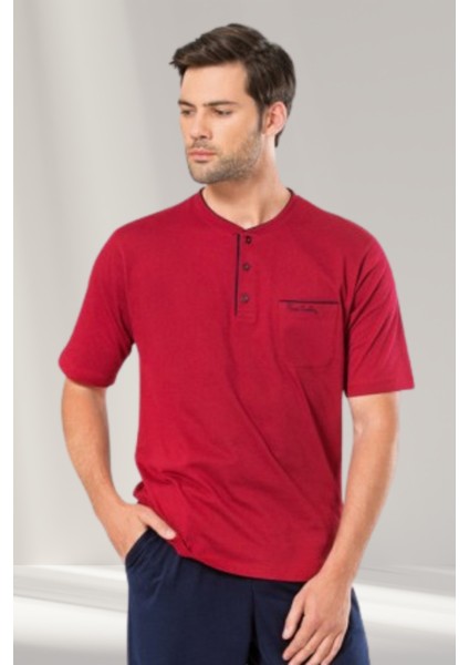 Erkek Lacivert Bordo Renk Alternatifli 3 Lü Pijama Takımı modelleri