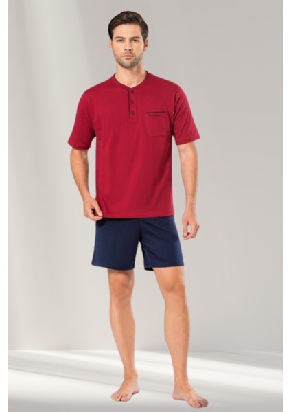 Erkek Lacivert Bordo Renk Alternatifli 3 Lü Pijama Takımı fırsatları