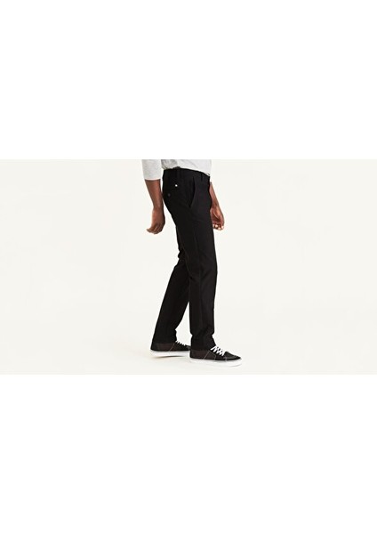 Smart 360 Comfort Knit Siyah Slim Fit Chino Pantolon