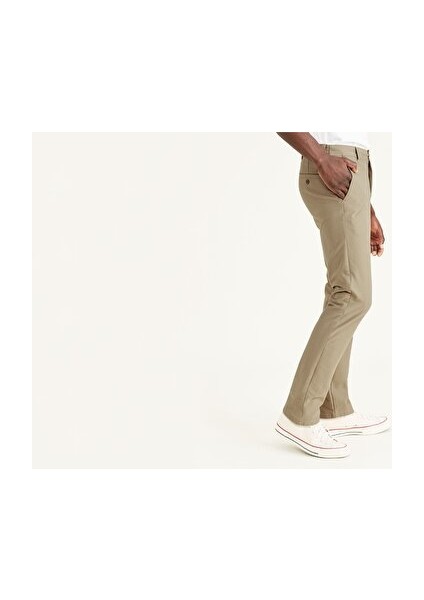 Smart 360 Comfort Knit Bej Slim Fit Chino Pantolon