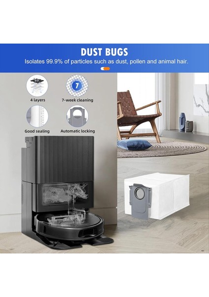 Qs/qrevo Plus/qrevo Pro/qrevo Maxv Robot Süpürge Ana Yan Fırçalar Hepa Filtre Paspas Bezi Toz Torbaları (Yurt Dışından) fırsatları