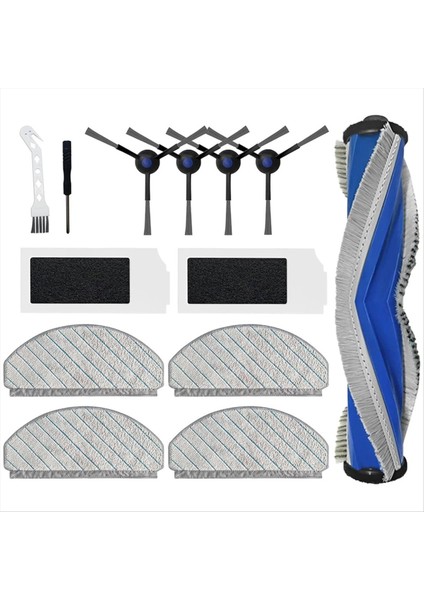 N20 Plus / N20 Elektrikli Süpürge Yedek Parçaları Için 13 Adet Silindir Yan Fırça Filtre Paspas Bezi (Yurt Dışından)