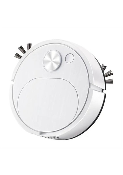 Otomatik Elektrikli Süpürgeler USB Şarjlı Mini Temizlik Makinesi Akıllı Süpürme Paspas Robotu Temizleyiciler, Beyaz (Yurt Dışından)