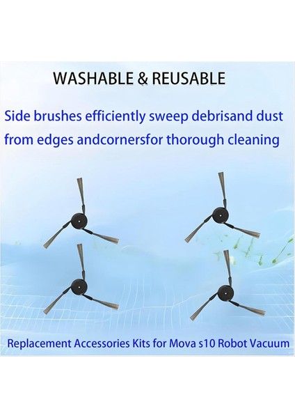 S10 / Plus Robot Süpürge Parçaları Için Yedek Aksesuar Kitleri Ana Yan Fırça Hepa Filtre Paspas Pedi (Yurt Dışından) indirimleri