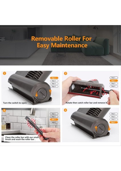 V7 V8 V10 V11 V15 Kablosuz Dikey Elektrikli Süpürgeler, Yatak, Kanepe, Halı, Araba, Derinlemesine Temizlik Için Mini Fırça Başlığı Aleti (Yurt Dışından) indirimleri