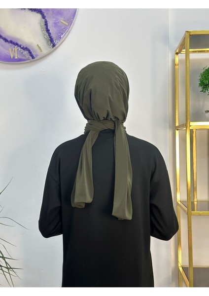 Ithal Kumaş Çıtçıtlı Hazır Şal Iki Sekılde Kullanılır Haki Renk modelleri