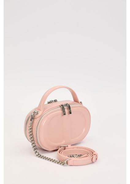 Pembe Çift Fermuarlı El Çantası fiyatları