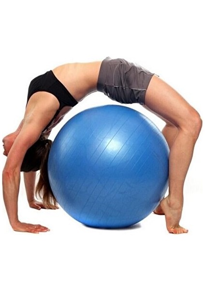 65CM Mavi Pilates Topu – Profesyonel Yoga, Pilates ve Spor Topu