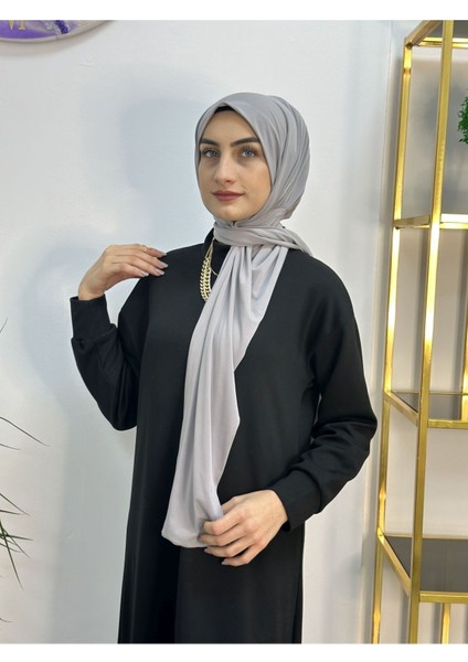 Ithal Kumaş Çıtçıtlı Hazır Şal Iki Sekılde Kullanılır Gri