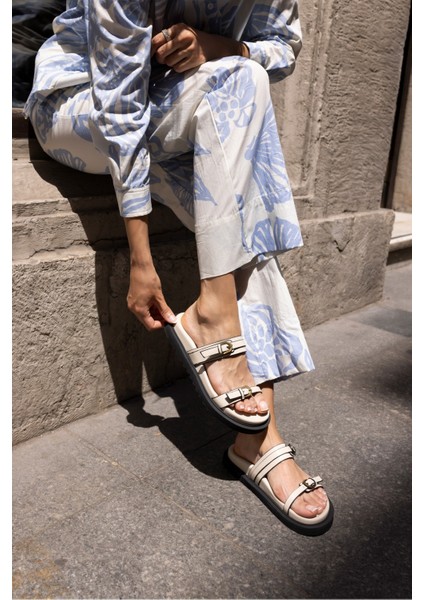 Eliott Kadın Bej Tokali Fusped Tabanli Terlık fiyatları