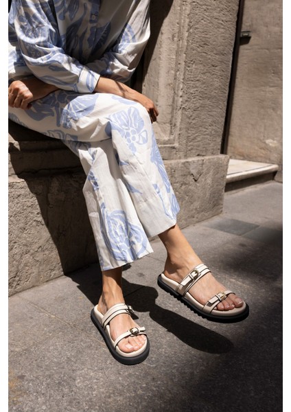 Eliott Kadın Bej Tokali Fusped Tabanli Terlık indirimleri