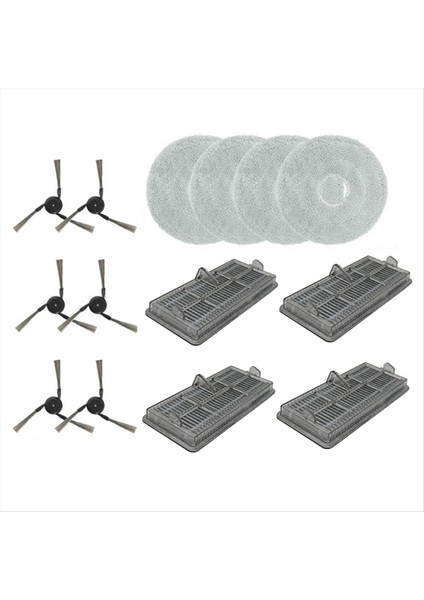 X40 Pro Ultra Robot Süpürge Yedek Parçaları Için 14 Parça Yıkanabilir Yan Fırça Hepa Filtreleri Paspas Bezi (Yurt Dışından)