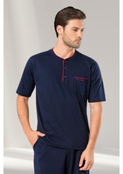 Erkek Lacivert Bordo Renk Alternatifli 3 Lü Pijama Takımı modelleri