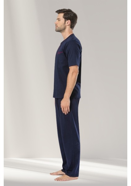 Erkek Lacivert Bordo Renk Alternatifli 3 Lü Pijama Takımı fırsatları