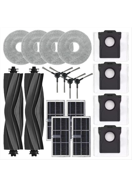 Bot L10S Pro Ultra HEAT/X30 ULTRA/X30 PRO/S10 Elektrikli Süpürge Parçaları Ana Yan Fırça Filtre Paspas Toz Torbaları (Yurt Dışından)