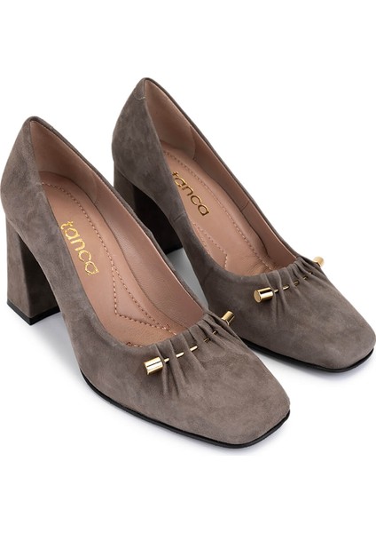 Kadın Hakiki Deri Vizon Süet Topuklu Ayakkabı 1129 101 Bn Ayk SK25-26 Vızon Suet fiyatları