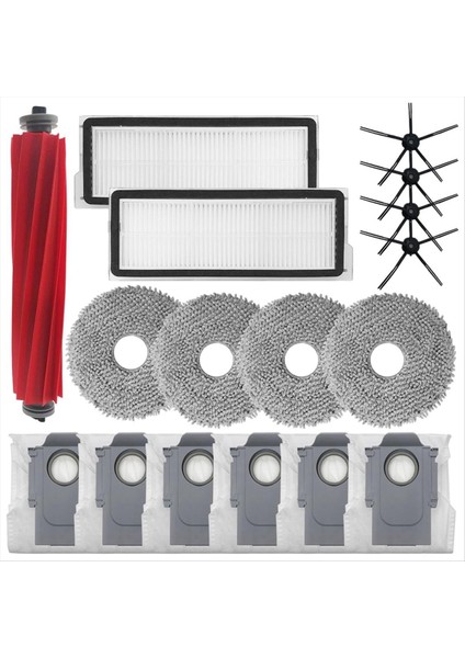 Qrevo S Robot Süpürge Ana Yan Fırça Paspas Bezi Filtre Yedek Parça Aksesuarları (Yurt Dışından)