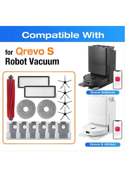 Qrevo S Robot Süpürge Ana Yan Fırça Paspas Bezi Filtre Yedek Parça Aksesuarları (Yurt Dışından) fırsatları