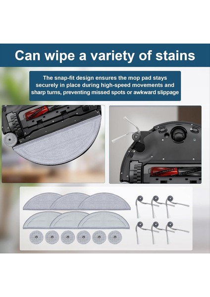 Saros 10 Robot Süpürge Aksesuar Seti Ana Yan Fırça Hepa Filtre Paspas Bezi Toz Torbası Aksesuarları (Yurt Dışından) indirimleri