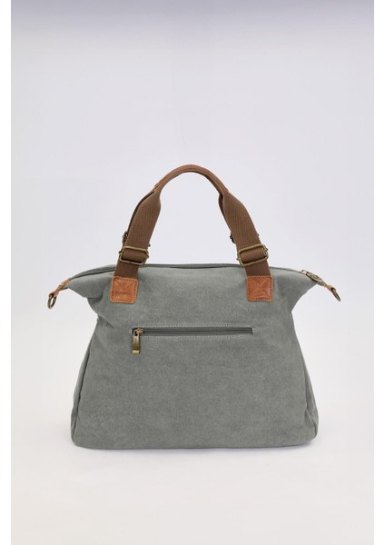 A.Mavi Çift Fermuarlı Kumaş Askılı El Çantası fırsatları