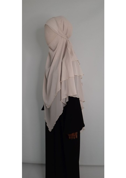 3 Katlı Multi Sifon Sufle Esarp ( Orta Boy ) Hijap Ten Rengi