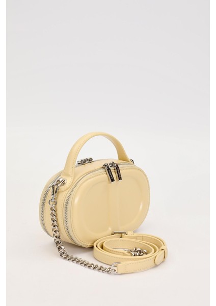 Sarı Çift Fermuarlı El Çantası fiyatları