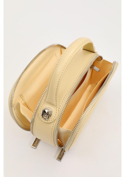 Sarı Çift Fermuarlı El Çantası modelleri