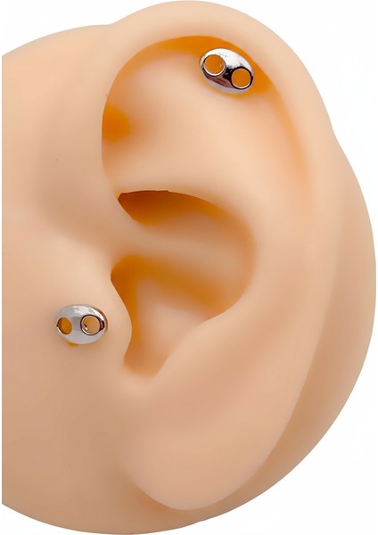 Cerrrahi Çelik Piercing ( Pirsing ) Düğme Figürlü Tragus Helix Piercing (1ADET)