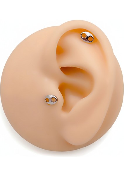 Cerrrahi Çelik Piercing ( Pirsing ) Düğme Figürlü Tragus Helix Piercing (1ADET) fiyatları